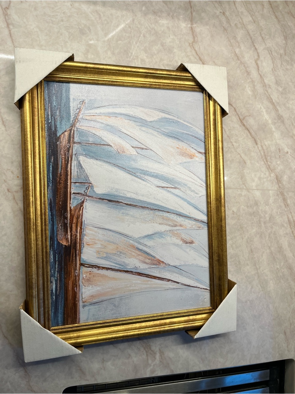 Threshold framed coastal wall art